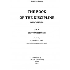 The Book of the Discipline (Vinaya-Pitaka) Vol. II (Suttavibhanga) 