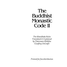 The Buddhist Monastic Code II